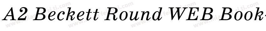 A2 Beckett Round WEB Book字体转换